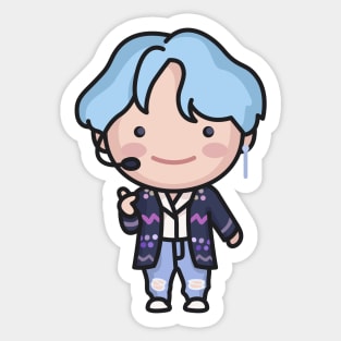 Cute Korean K-Pop Star Cartoon Sticker